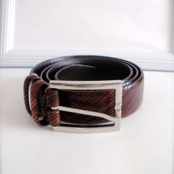 Bill Lavin Leather Belt, Soft Collection Leather Belt, Calfskin Leather, Non Stitched Belt, Brown Dress Belt, Christmas Gift, Gift for Him
