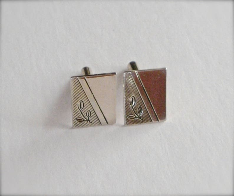 Mens Shirt Cuff Links Gift Light Gold Rectangular Cufflinks Mens Cufflinks Wedding Cufflinks Rectangular Cufflinks Vintage Cufflinks