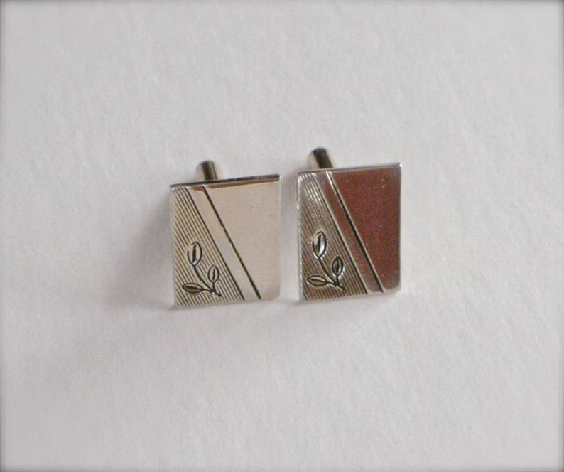 Mens Shirt Cuff Links Gift Light Gold Rectangular Cufflinks Mens Cufflinks Wedding Cufflinks Rectangular Cufflinks Vintage Cufflinks