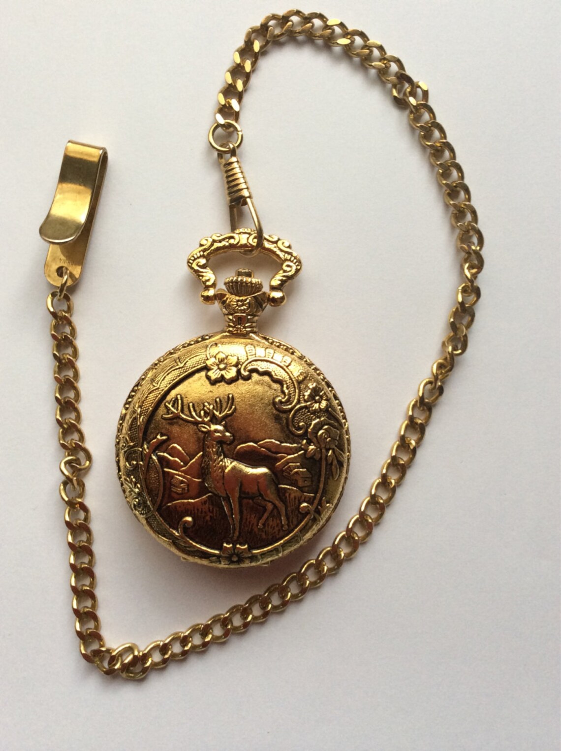 Men's Pocket Watch. Hunter Case Milan Pocket Watch. Stag Etsy