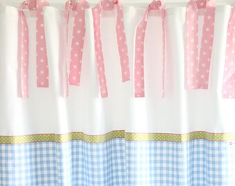 2 x curtain plaid Blue Pink green 140 x 240 cm