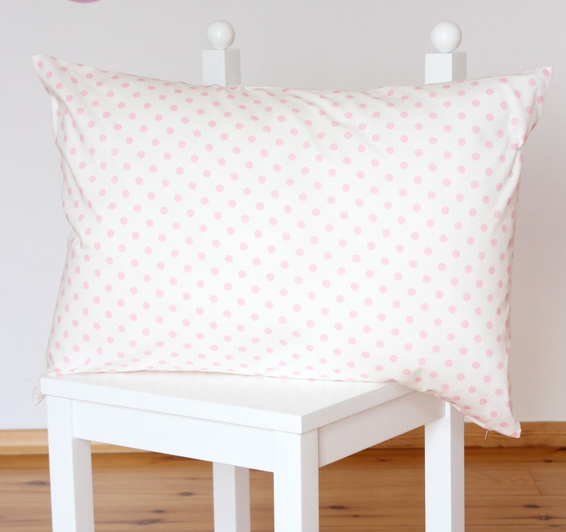 Pillow cover points Pink/white 50 x 70 cm image 2