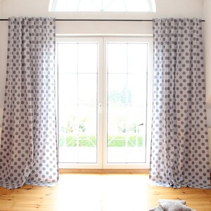 2 Curtains light grey/grey 135 x 250 cm image 3