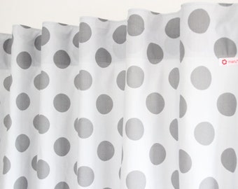 2 Curtains light grey/grey 135 x 250 cm
