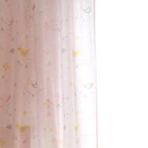 Curtain/curtains, little birds pink/gray image 2