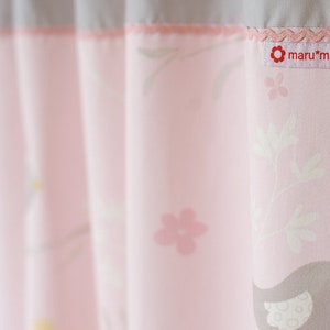 Curtain/curtains, little birds pink/gray image 4