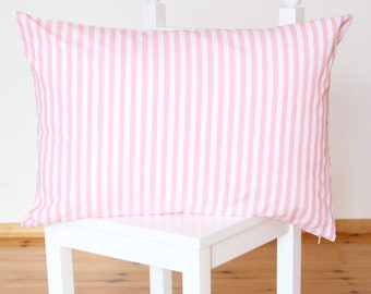 Pillow cover Strip Pink/white 50 x 70 cm