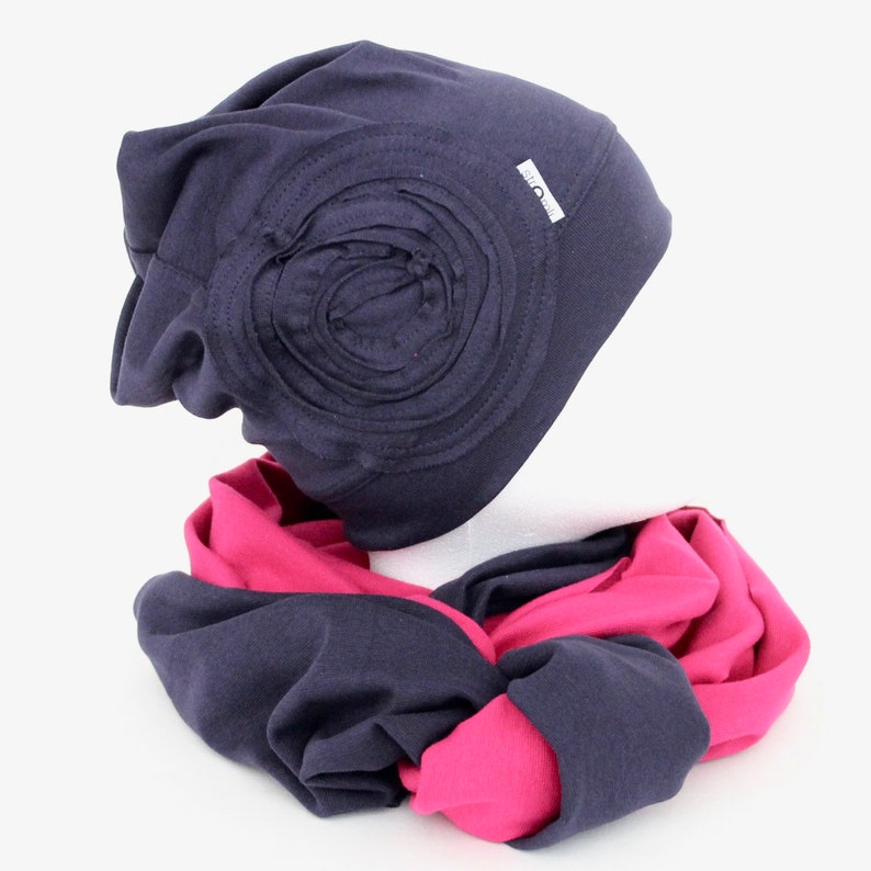 Beanie dark blue girl 5-10 years image 1