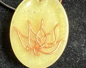 Copper Lotus in resin