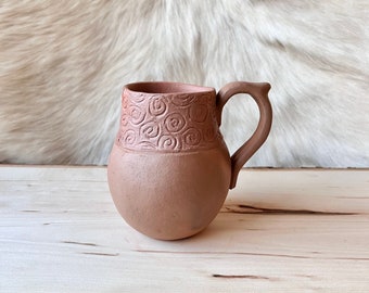 Wild Clay Spiral Mug // Pit Fire Pottery