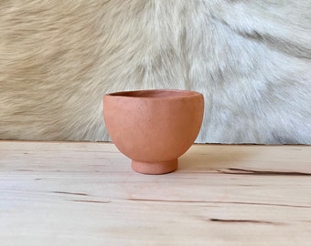 Small Raw Tea Cup // Pit Fire Pottery