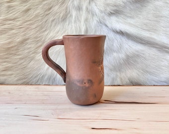 Star Compass Wild Clay Mug // Pit Fire Pottery