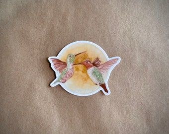 Hummingbirds // Earth Art Sticker