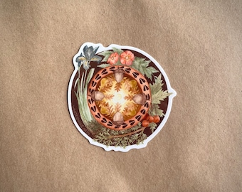 Acorn Mandala // Earth Art Sticker