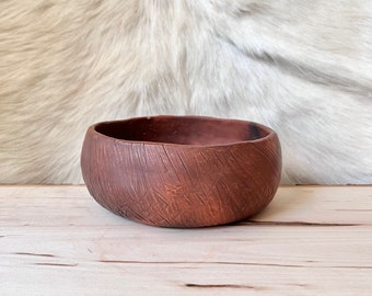 Rustic Wild Clay Bowl // Pit Fire Pottery