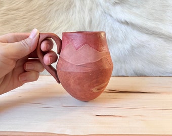 Round Bottom Red River Valley Mug // Pit Fire Pottery