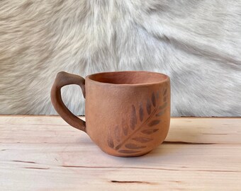 Rustic Fern Mug // Pit Fire Pottery