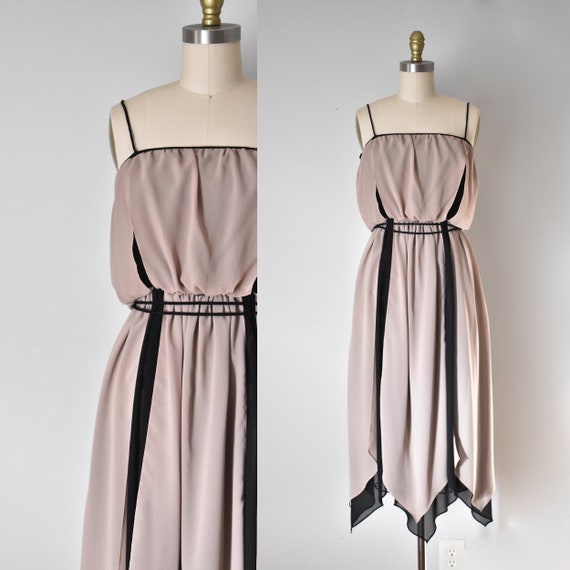 minimalist summer dress, boho dress, 80s clothing… - image 1