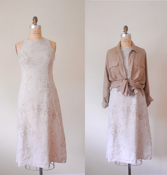 floral linen dress