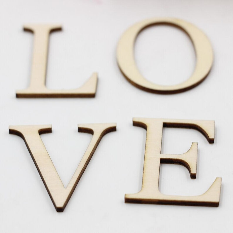 Wooden Letters Peel and Stick Over 100 Fonts so Easy Etsy