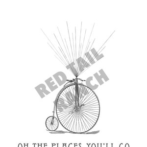 Balloon With Vintage Bike, Unique Wedding Guestbook Thumbprint Art ...