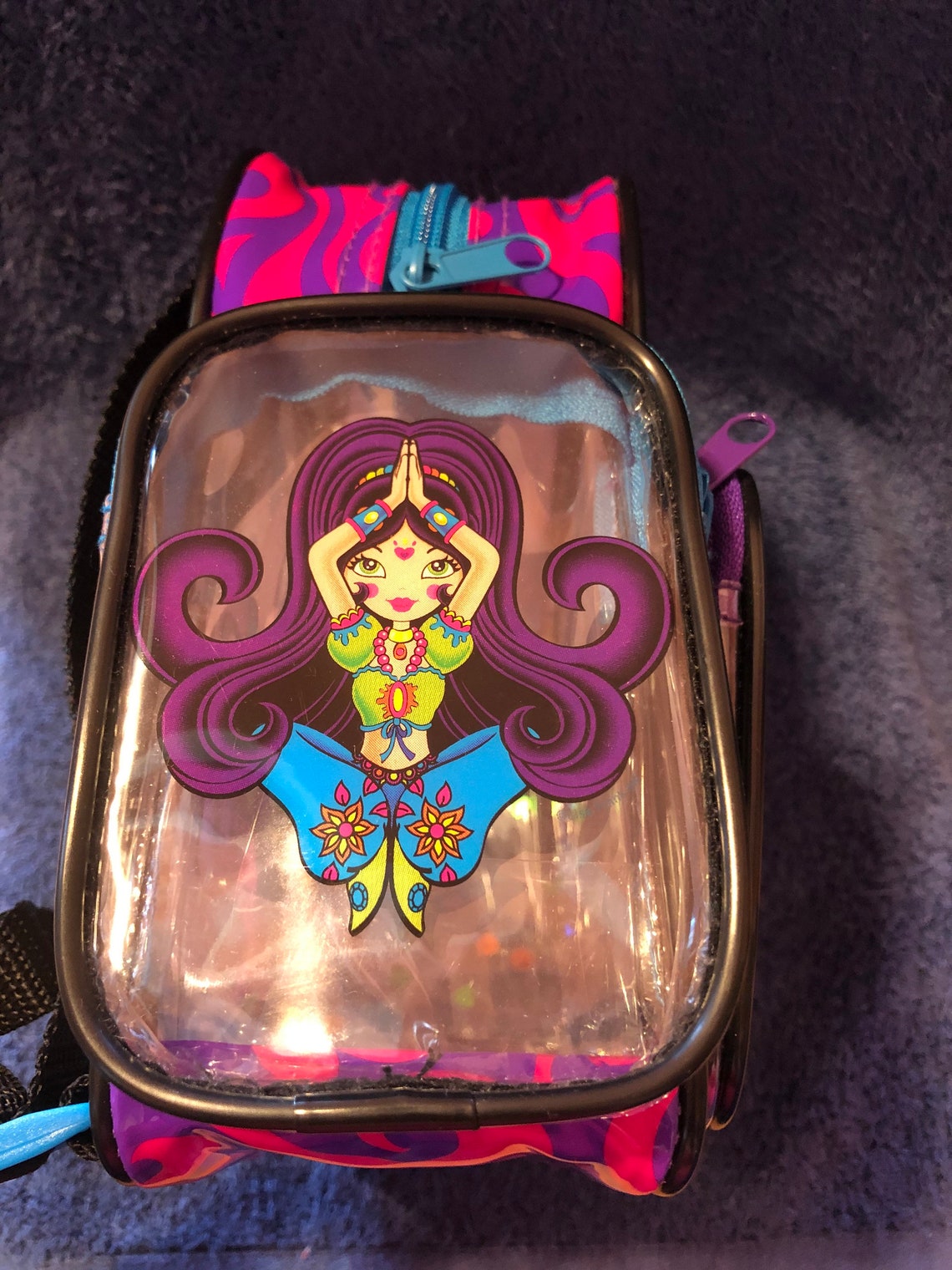 Vintage Lisa Frank Backpack PVC Mini Girls Genie Purple Flower | Etsy