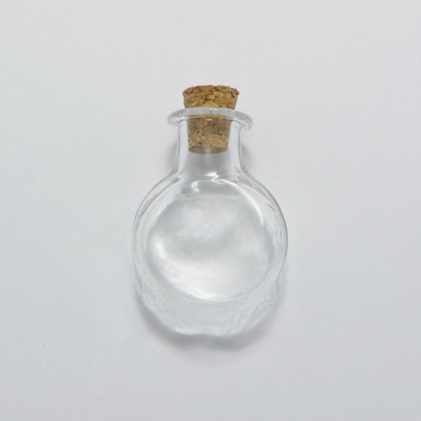 5pcs Small Glass Bottles with Corks and Eye Screws, Glass Vials, Cognac Bottle Design, Jars, Wish, Message in a Bottle #SD-S7044