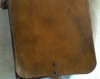 LIght Brown leather Handmade Messenger/Shoulder Bag