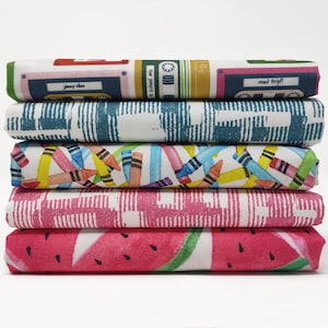 Cassettes, Crayons, and Watermelon - Cotton Quilting Fabric