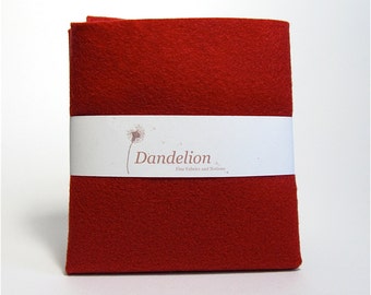 Strawberry Red Felt- Wool Blend- 2 Sizes Available