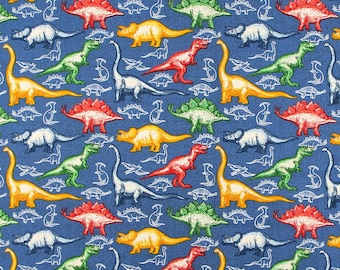 Sketched Dinosaur Print- Cotton Quilting Fabric
