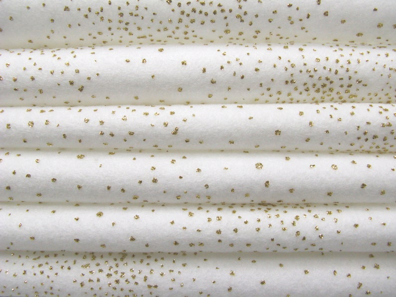 1 Piece of White Sparkle 100/% Acrylic Felt 22.8cm x 30.4cm 9 x 12