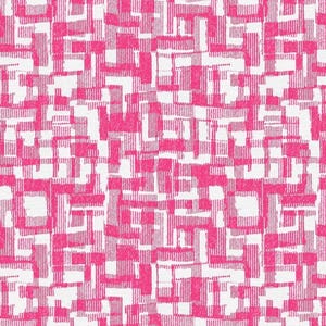 Fuchsia Barcode Fabric- 100% Cotton Plain Weave- Printed Quilting Cotton- Broadcloth- Pink and White