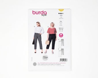 Capri Jean Pattern- Burda Pattern- Cropped 5-pocket style jeans with front fly closure- Sizes 18-26- 6103