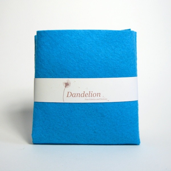 Turquoise Blue Felt- Wool Blend- 2 Sizes Available