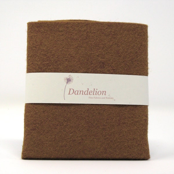 Gingerbread Brown Felt- Wool Blend- 2 Sizes Available