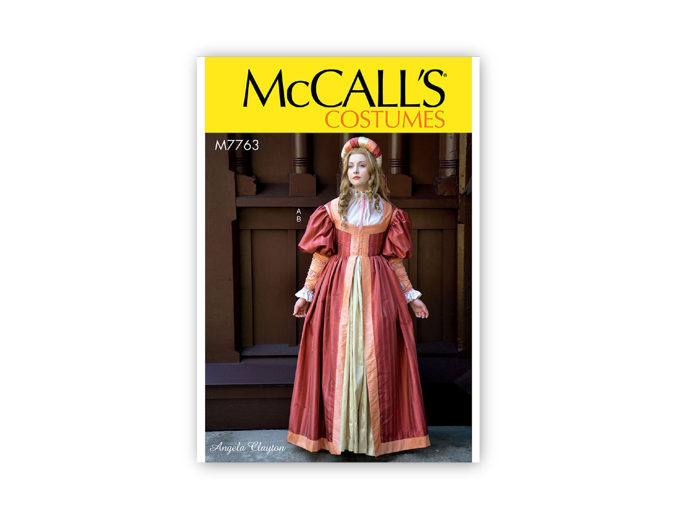 Patrón de vestido renacentista - Patrón McCall's - Corpiño con ballenas y cordón delantero, mangas Julieta y falda larga fruncida - Tallas 6-22 - M7763