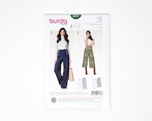 Sailor Trouser Pattern- Burda Pattern- Wide legged sailor trousers, high-waisted, button front, pocket variation- Sizes 6-18- 6573