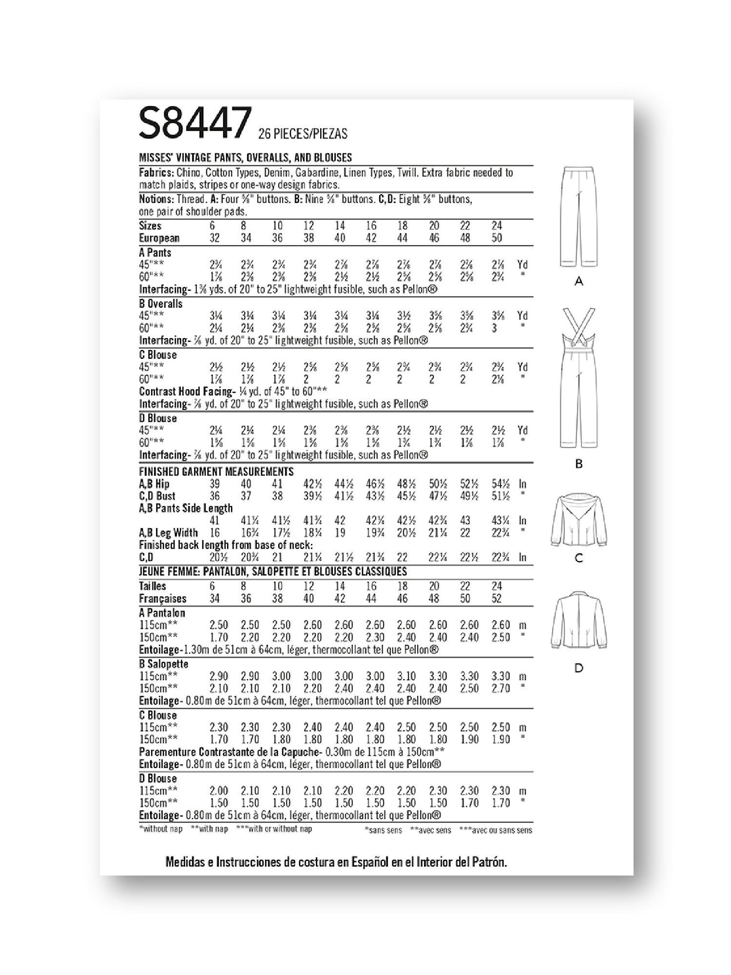 Button Overall Pattern 1940s Overalls Pattern- Simplicity Pattern- Side Button Overalls ...