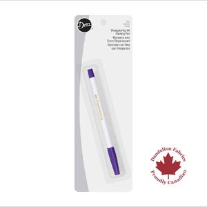 Marcador de tinta que desaparece - Dritz - Marcador de tinta que desaparece para telas - Tinta morada soluble en agua y aire - Para acolchado, costura, bordado