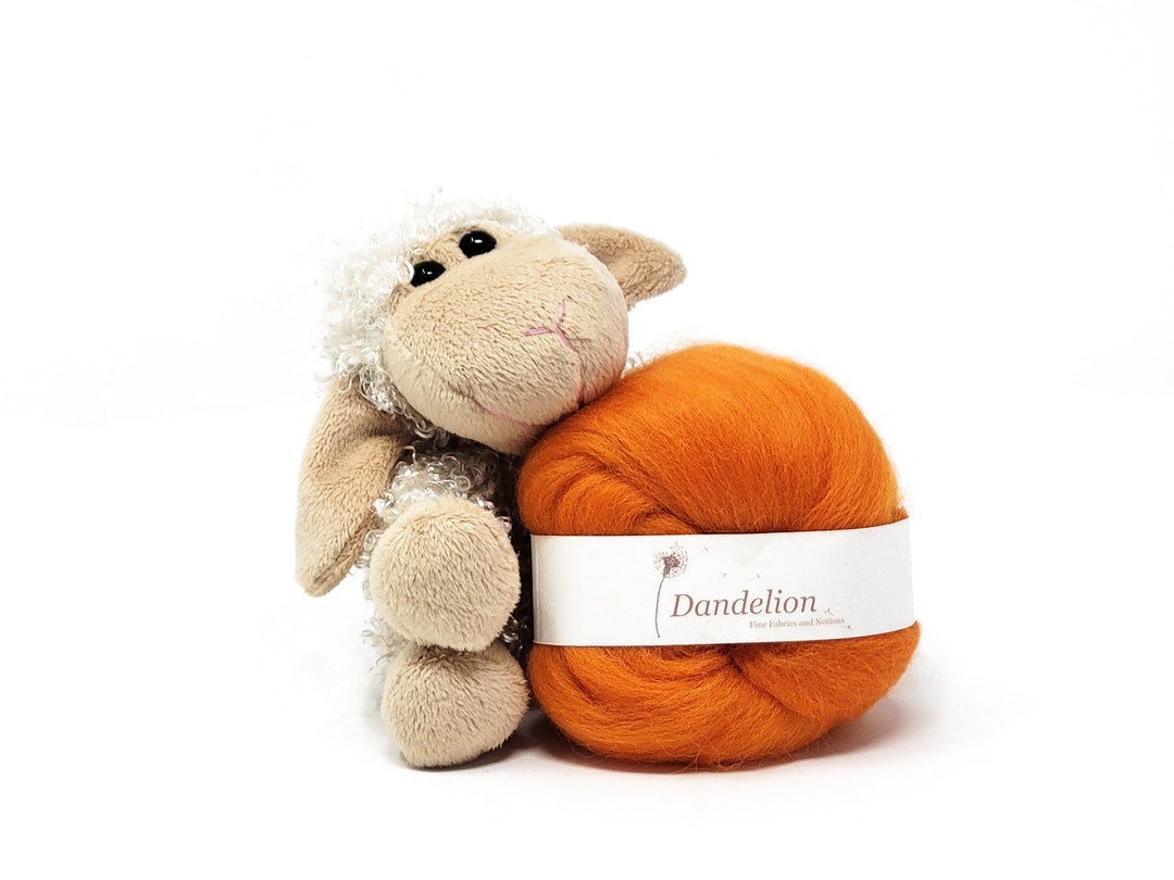 Wool Rovings Corriedale Wool 100 Orange Crush 25g .88oz Etsy
