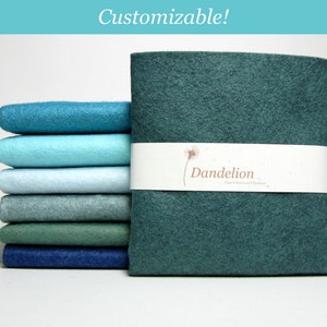 Blau / Grün Filzpaket - 7 Blätter - Wollmischung - 9 "x 12" (22,8 cm x 30,4 cm)