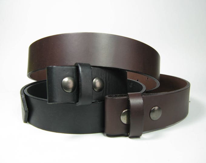 Latigo Brown Leather Belt High Quality Snap Belt Belt for Men and Women