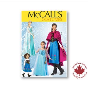 Ice Princess Costume- McCalls Pattern- 2 different dress styles and cape- Sizes- Kids 3-14 Adults- S-XL- M7000