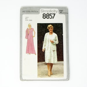 Vintage Simplicity Pattern- 1970s Dress and Jacket- UNCUT