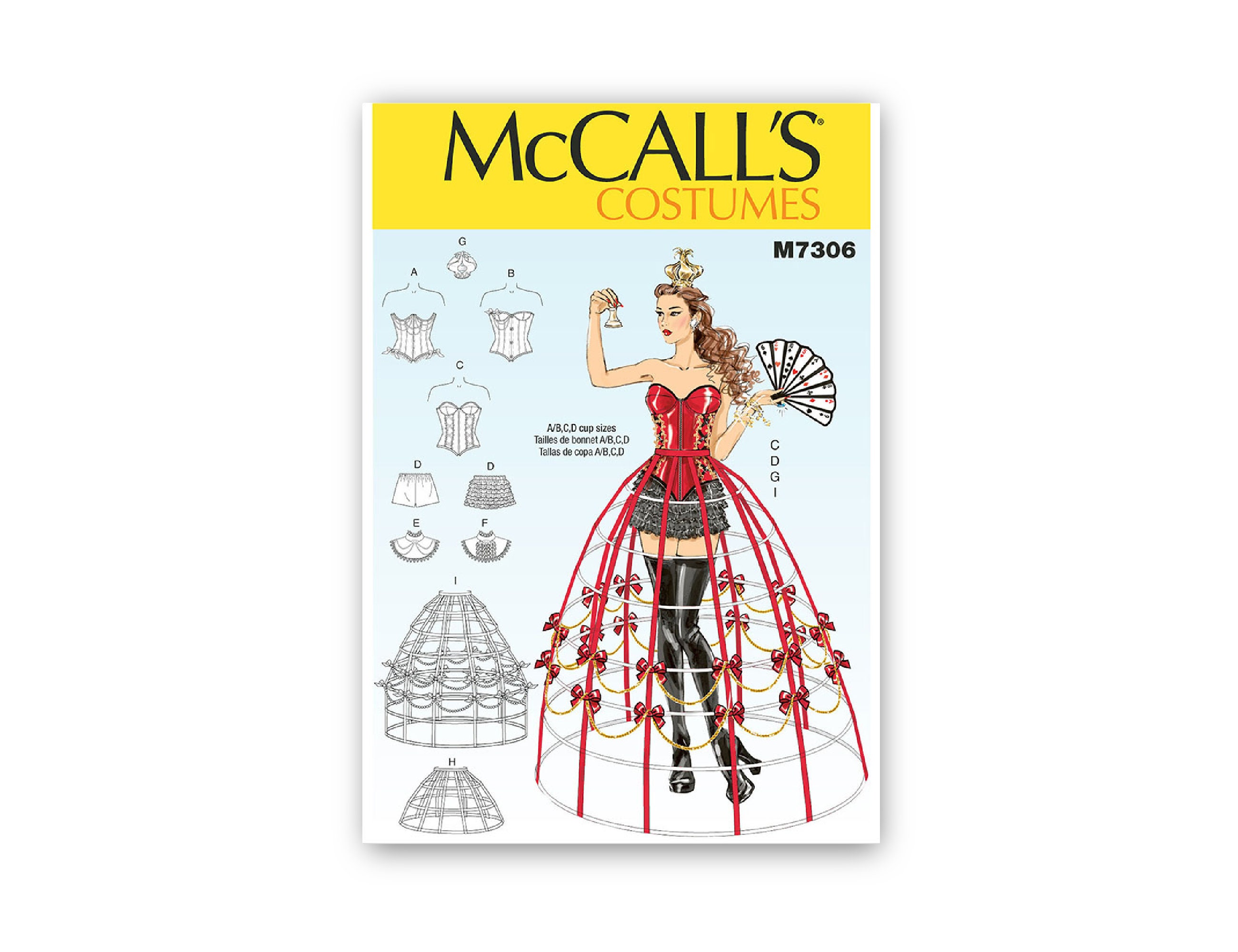 Burlesque Costume Pattern- Mccall's Pattern- Cage Crinoline, Three ...