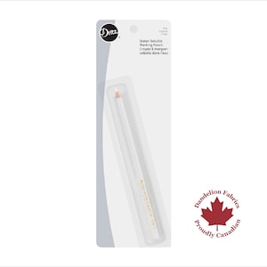 Water Soluble Pencil- Dritz- White pencil to transfer marks from patterns to fabric- Use water to remove- For quilting, sewing, embroidery