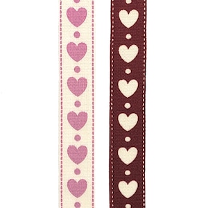 Heart Ribbons - Pink & Red - 1 Meter