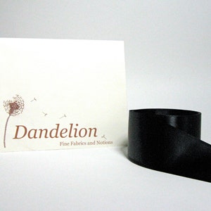 Black Satin Ribbon- 1 1/2&quot; Single Faced