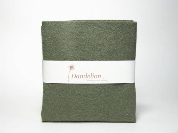 Moss Green Felt- Wool Blend- 2 Sizes Available